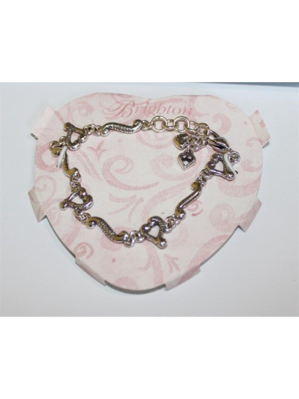 NEW Brighton Tuscan Open Heart Silver Toned Scroll Bracelet with Tin